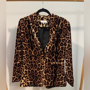 Waverly Grey Animal Print Velvet Blazer